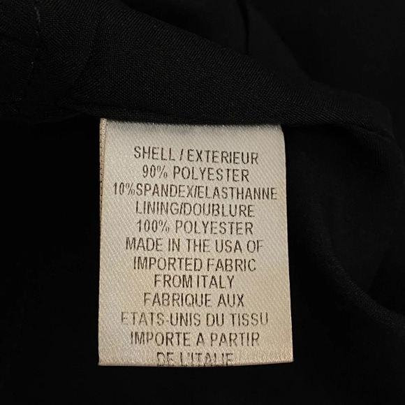 Milly Asymmetrical Ruffle Spaghetti Strap Black Dress Stretch Cocktail Size 0 - Picture 10 of 12